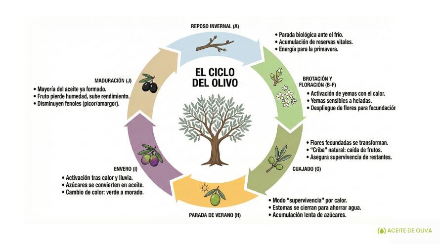 El ciclo del Olivo - fenologia