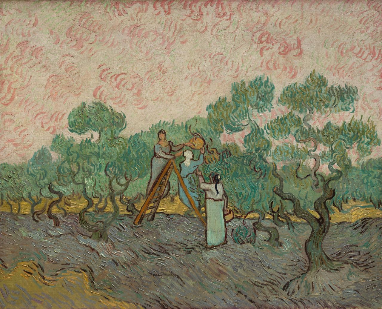 Mujeres recolectando aceitunas - Van Gogh